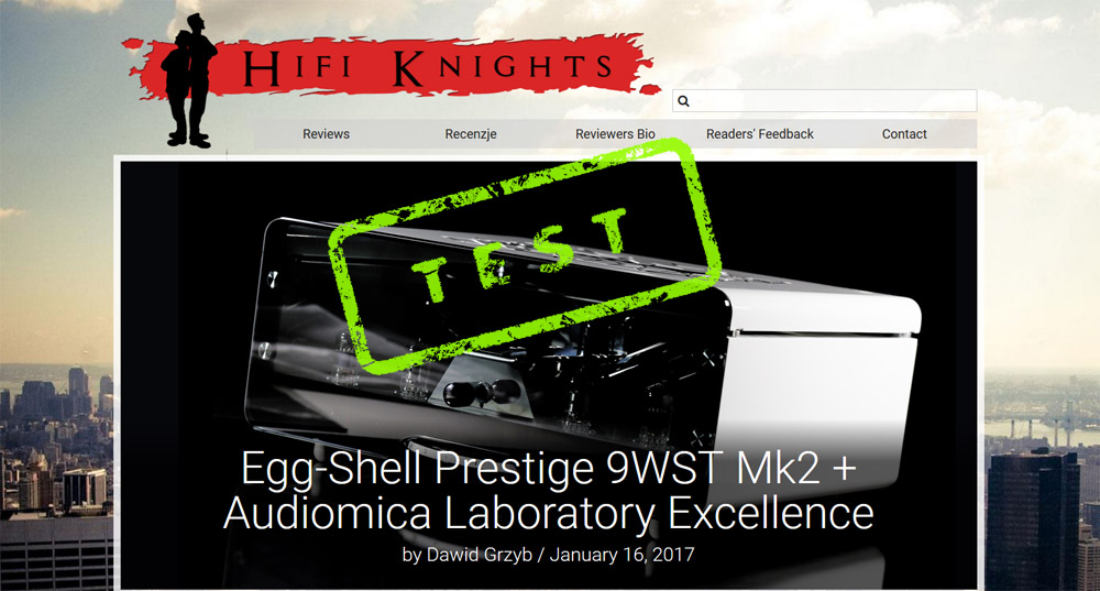 Review of EGG-SHELL Prestige 9WST MK2 with Audiomica cables
